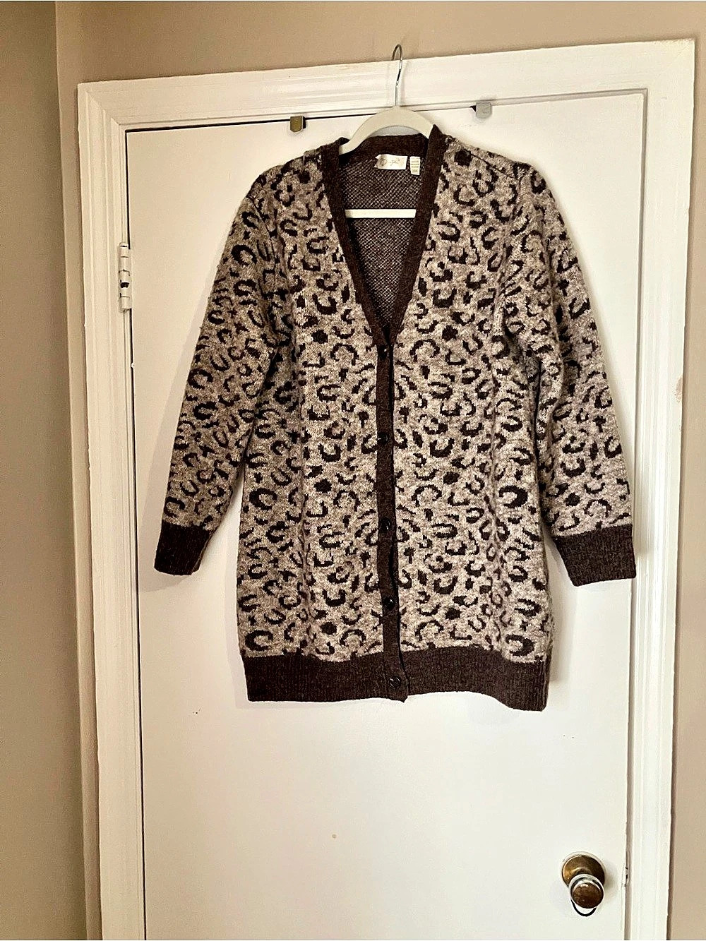 RD Style Animal Print Cardigan Size Large